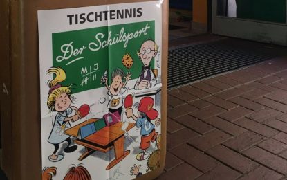 Tischtennis beim Sporttag der GS Lindenberg mit dem TTC Grün-Gelb